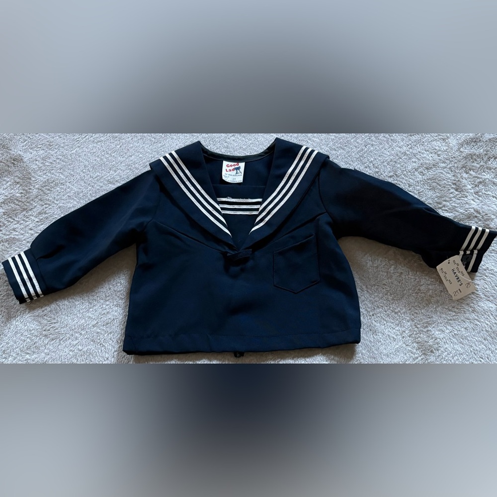 *Good Lad Navy Blue Sailor Shirt with White Stripes (2T)*